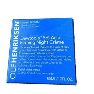 OLE HENRIKSEN Dewtopia 5% Acid Firming Night Creme 1.7oz FULL SZ RV$60